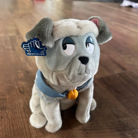 Applause Plush Dog Gray/Blue One Size Stuffed Animal Toy - Picture 2 of 9